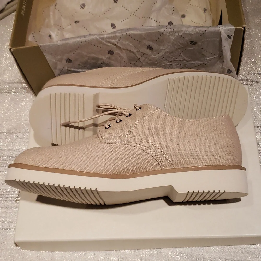 Tucker + Tate NEW Oxfords Dress Shoes Canvas Boys 1M NIB